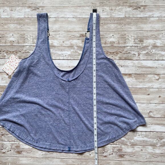 Free People Carly Tank Top O-Ring Scoop Back Brilliant Cobalt Size M New - Picture 8 of 10